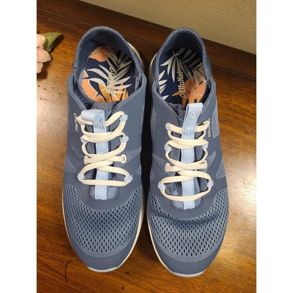 OluKai Huia Womens Athletic Slip On Sneakers Blue 20492-VNZC Size US 8.5 EU 38.5
